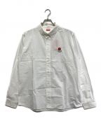 KENZOケンゾー）の古着「BOKE FLOWER CREST' カジュアルシャツ」｜ホワイト