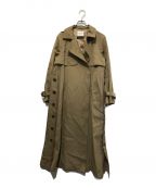 Ameriアメリ）の古着「MINIMAL FLARE LONG TRENCH COAT」｜ベージュ