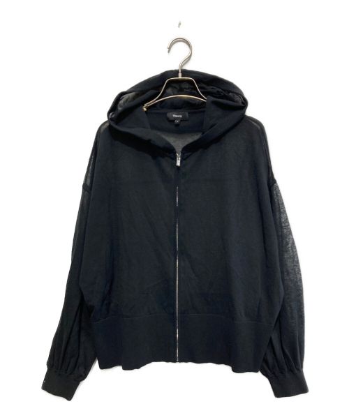 theory（セオリー）theory (セオリー) Airy Cotton Zip Up Hoodie ブラック サイズ:SIZE Sの古着・服飾アイテム