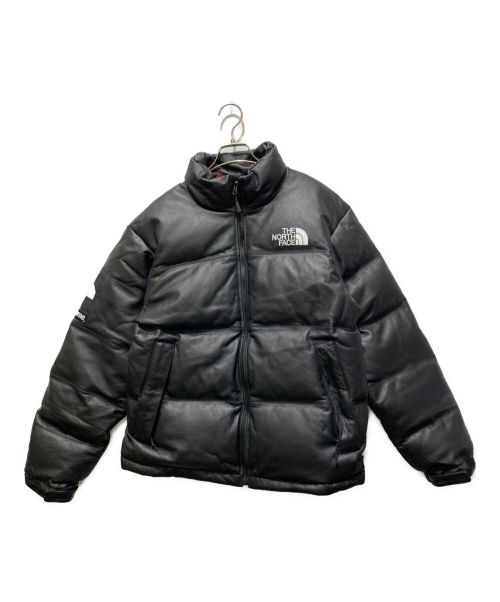 THE NORTH FACE（ザ ノース フェイス）THE NORTH FACE (ザ ノース フェイス) Supreme (シュプリーム) LEATHER NUPTSE JACKET ブラック サイズ:Mの古着・服飾アイテム