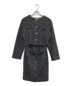 HER LIP TOハーリップトゥ）の古着「Mix Loop Tweed Dress」｜ブラック