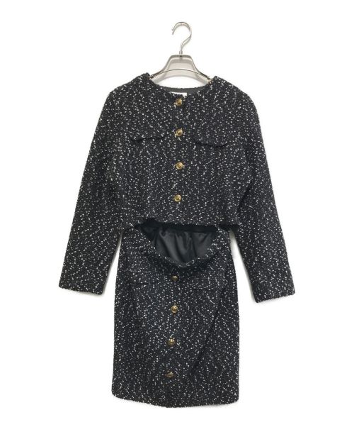 HER LIP TO（ハーリップトゥ）Her lip to (ハーリップトゥ) Mix Loop Tweed Dress ブラック サイズ:Mの古着・服飾アイテム