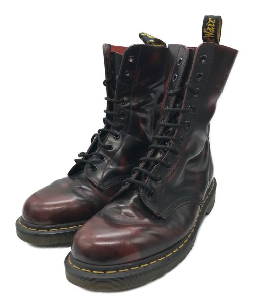 Dr.Martens（ドクターマーチン）Dr.Martens (ドクターマーチン) 10ホールブーツ レッド×ブラック サイズ:10の古着・服飾アイテム