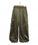 MAISON SPECIALメゾンスペシャル）の古着「Wool Chambray Cargo Pants」｜オリーブ