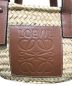 中古・古着 LOEWE (ロエベ) バスケットバッグ スモール（ヤシの葉＆カーフ） ベージュ：57800円