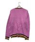 AWAKE (アウェイク) Mohair striped cardigan ピンク サイズ:SIZE L：12800円