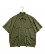 DAIWA PIER39ダイワ ピア39）の古着「Tech French Mil Field Shirts S/S（テックフランスミリフィールドシャツ）」｜オリーブ