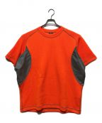 kolor/BEACONカラービーコン）の古着「22ss半袖カットソー ニット 切替」｜オレンジ