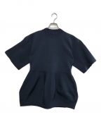 ENFOLDエンフォルド）の古着「SOLID PEPLUM PULLOVER」｜ネイビー