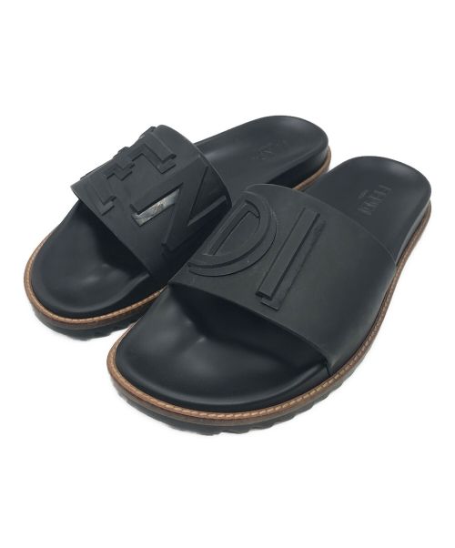 FENDI（フェンディ）FENDI (フェンディ) Rubber Slides（ラバースライド） ブラック サイズ:10の古着・服飾アイテム