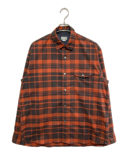 THE NORTH FACE（ザ ノース フェイス）THE NORTH FACE (ザ ノース フェイス) L/S STRETCH FLANNEL SHIRT（L/Sストレッチフレンネルシャツ） ブラウン サイズ:Mの古着・服飾アイテム