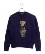 POLO RALPH LAURENポロ・ラルフローレン）の古着「Bear intarsia jumper」｜ネイビー