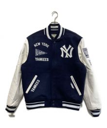 PRO STANDARD（プロスタンダード）の古着「NEW YORK YANKEES RETRO CLASSIC RIB WOOL VARSITY JACKET」｜ネイビーホワイト