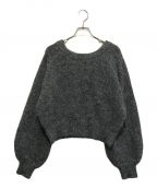 HER LIP TOハーリップトゥ）の古着「Back Ribbon Knit Pullover」｜グレー