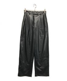 HER LIP TO（ハーリップトゥ）の古着「Vegan Leather Tapered Pants」｜ブラック