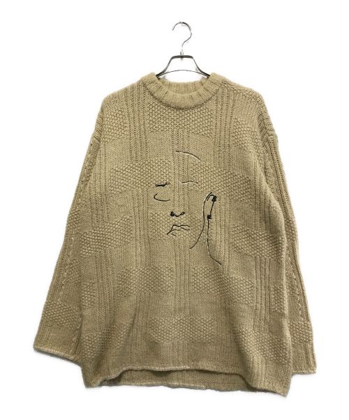 ANDERSSON BELL（アンダースンベル）ANDERSSON BELL (アンダースンベル) EMBLEM SWEATER ベージュ サイズ:Mの古着・服飾アイテム