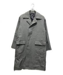 AURALEE（オーラリー）の古着「DOUBLE FACE CHECK SOUTIEN COLLAR COAT」｜グレー