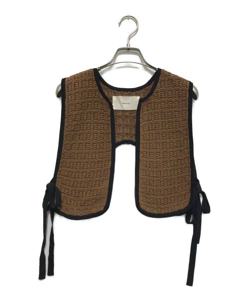 TODAYFUL（トゥデイフル）TODAYFUL (トゥデイフル) cordyarn piping vest ブラウン サイズ:Fの古着・服飾アイテム