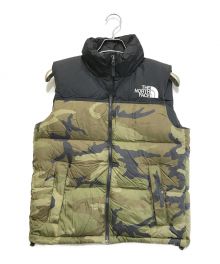 THE NORTH FACE（ザ ノース フェイス）の古着「Novelty Nuptse Vest」｜ブラック×グリーン