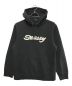 stussy（ステューシー）の古着「Chenille Applique Pullover Hoodie」｜ブラック