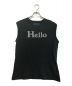 MADISON BLUE（マディソンブルー）の古着「HELLO NOSLEEVE TEE」｜ブラック