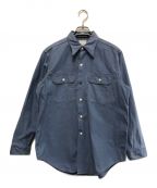 MADISON BLUEマディソンブルー）の古着「HAMPTON BACK SATIN SHIRT」｜ブルー