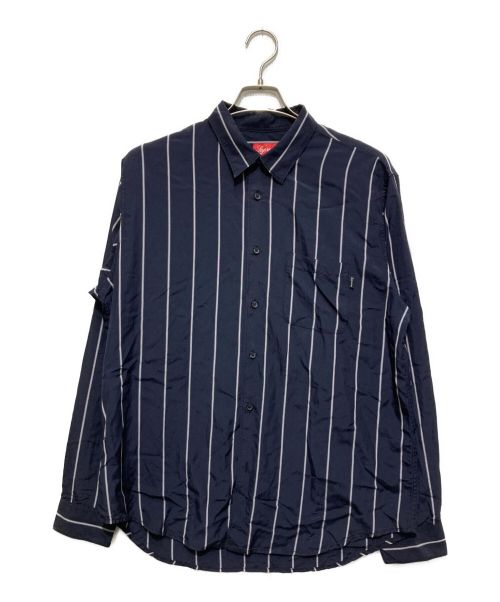 SUPREME（シュプリーム）SUPREME (シュプリーム) 19AW 'Printed Stripe Shirt ネイビー サイズ:Lの古着・服飾アイテム