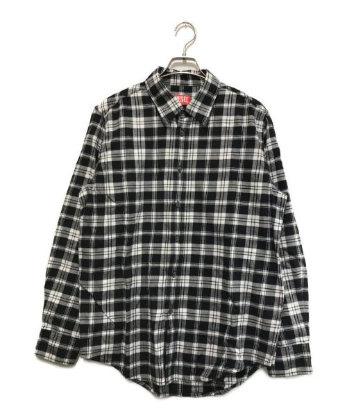 DIESEL（ディーゼル）DIESEL (ディーゼル) S-Umbe-Check-Nw ホワイト×ブラック サイズ:46 未使用品の古着・服飾アイテム