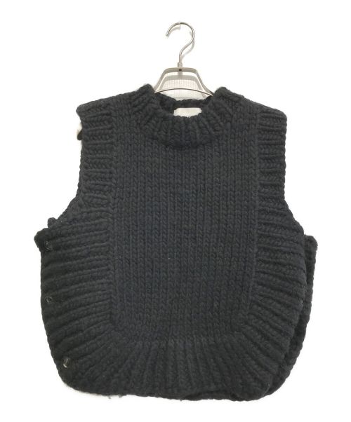 Ameri VINTAGE（アメリヴィンテージ）Ameri VINTAGE (アメリヴィンテージ) 2WAY HAND KNIT VEST ブラック サイズ:Fの古着・服飾アイテム