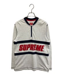 SUPREME（シュプリーム）の古着「ハーフジップロングTシャツ」｜グレー