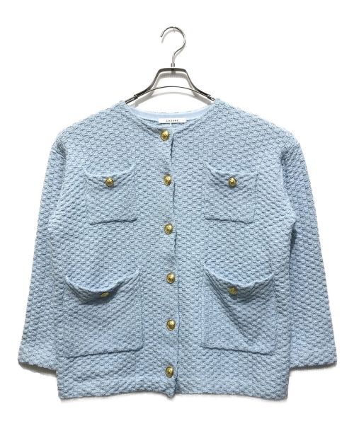 CADUNE（カデュネ）CADUNE (カデュネ) ツイードジャケット スカイブルー サイズ:SIZE 38 未使用品の古着・服飾アイテム