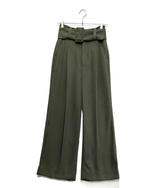 UN3D.（アンスリード）UN3D. (アンスリード) BELT WIDE PANTS カーキ サイズ:36の古着・服飾アイテム