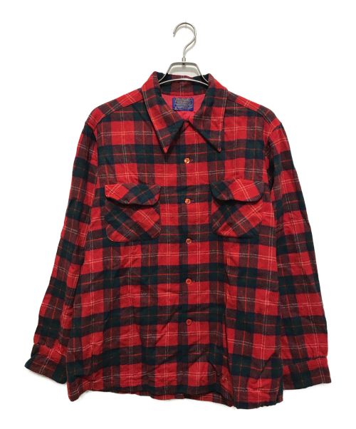 PENDLETON（ペンドルトン）PENDLETON (ペンドルトン) 70'sヴィンテージチェックシャツ レッド サイズ:Lの古着・服飾アイテム