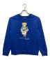 POLO RALPH LAUREN（ポロ・ラルフローレン）の古着「LONG-SLEEVE FLEECE KNIT POLO PREPPY BEAR GRAPHIC SWEATSHIRT」｜ブルー