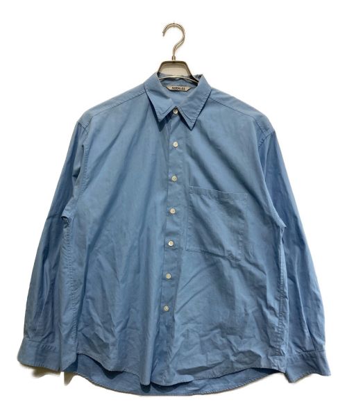 AURALEE（オーラリー）AURALEE (オーラリー) WASHED FINX TWILL BIG SHIRTS スカイブルー サイズ:4の古着・服飾アイテム