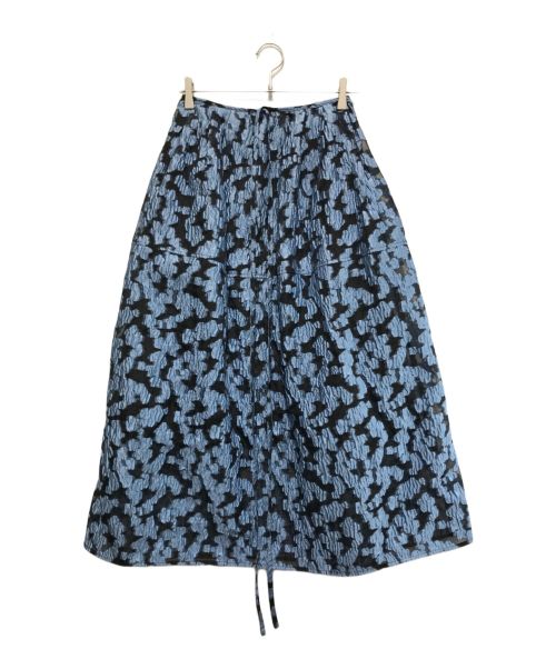 LE CIEL BLEU（ルシェルブルー）LE CIEL BLEU (ルシェルブルー) Sheer Jacquard Tie Waist Skirt ベージュ サイズ:34の古着・服飾アイテム