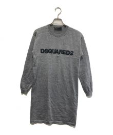 DSQUARED2（ディースクエアード）の古着「ロゴニットワンピース」｜グレー