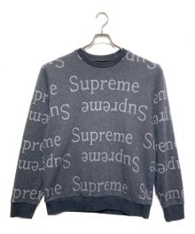 SUPREME（シュプリーム）の古着「Jacquard Logo Crewneck」｜グレー