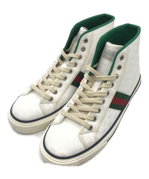 GUCCI（グッチ）GUCCI (グッチ) high top sneaker ホワイト サイズ:7＋の古着・服飾アイテム