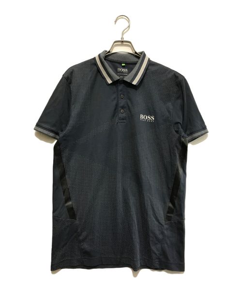 BOSS HUGO BOSS（ボス ヒューゴボス）BOSS HUGO BOSS (ボス ヒューゴボス) ポロシャツ ネイビー サイズ:！Mの古着・服飾アイテム