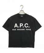 A.P.C.アーペーセー）の古着「ロゴプリントTシャツ」｜ブラック