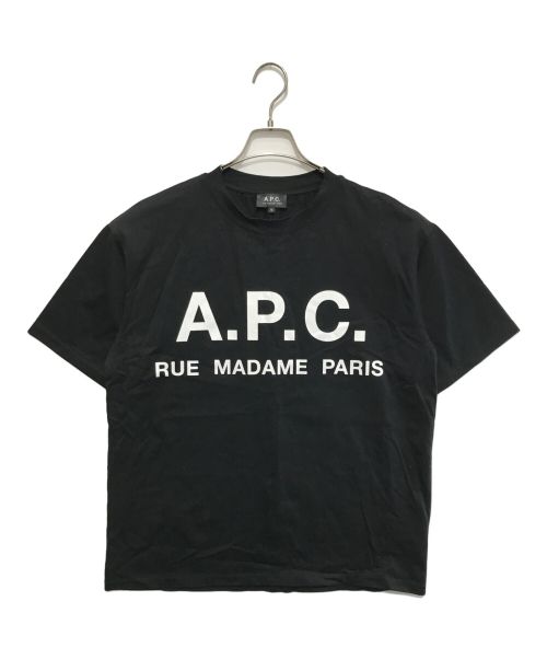 A.P.C.（アーペーセー）A.P.C. (アーペーセー) ロゴプリントTシャツ ブラック サイズ:Mの古着・服飾アイテム