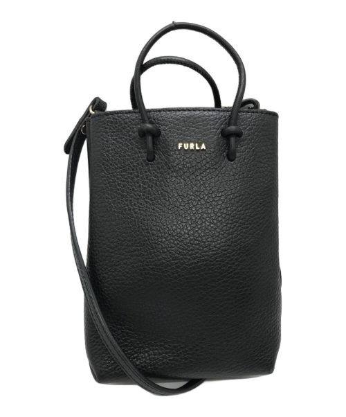 FURLA（フルラ）FURLA (フルラ) エッセンシャル ミニショルダーバッグ ブラックの古着・服飾アイテム