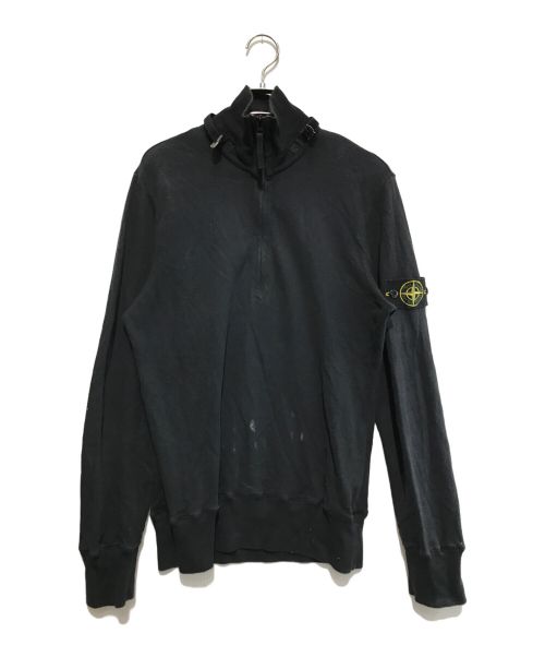 STONE ISLAND（ストーンアイランド）STONE ISLAND (ストーンアイランド) ハーフジップカットソー ブラック サイズ:Mの古着・服飾アイテム