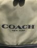 中古・古着 COACH (コーチ) レザーリュック ブラック×グリーン：10000円