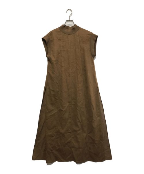ADORE（アドーア）ADORE (アドーア) メッシュレイヤードロングワンピース ブラウン サイズ:36の古着・服飾アイテム