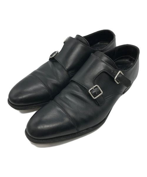 Crockett & Jones（クロケット＆ジョーンズ）Crockett & Jones (クロケット＆ジョーンズ) モンクストラップシューズ ブラック サイズ:7の古着・服飾アイテム