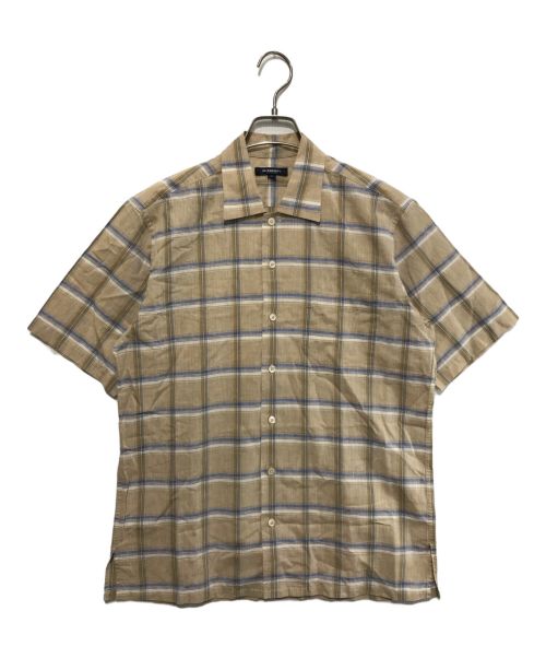 BURBERRY LONDON（バーバリーロンドン）BURBERRY LONDON (バーバリーロンドン) リネンブレンドチェックシャツ ベージュ サイズ:Sの古着・服飾アイテム