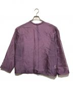 LE CIEL BLEUルシェルブルー）の古着「Organza Overlay Long Sleeve Tee」｜パープル