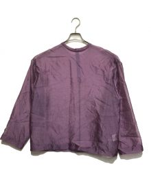 LE CIEL BLEU（ルシェルブルー）の古着「Organza Overlay Long Sleeve Tee」｜パープル